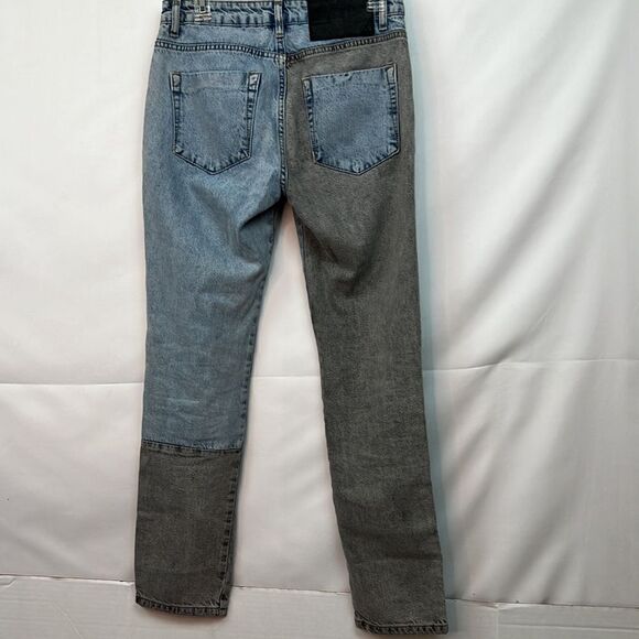 One Teaspoon Trucker style Blue and gray straight leg jeans size 26 - Picture 9 of 14